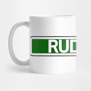 Rude Rd Street Sign Mug